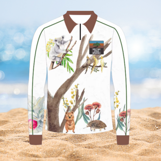 UPF 50+ | Kids Priemium Sun Shirt | Australian Bush Theme