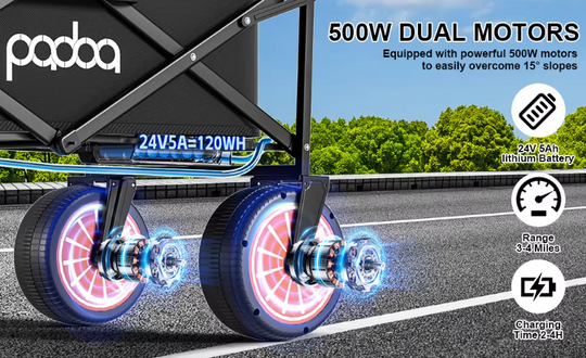 Outdoor Electric Drive Collapsible & Adaptive Wagon - Pre Order For August Delvery